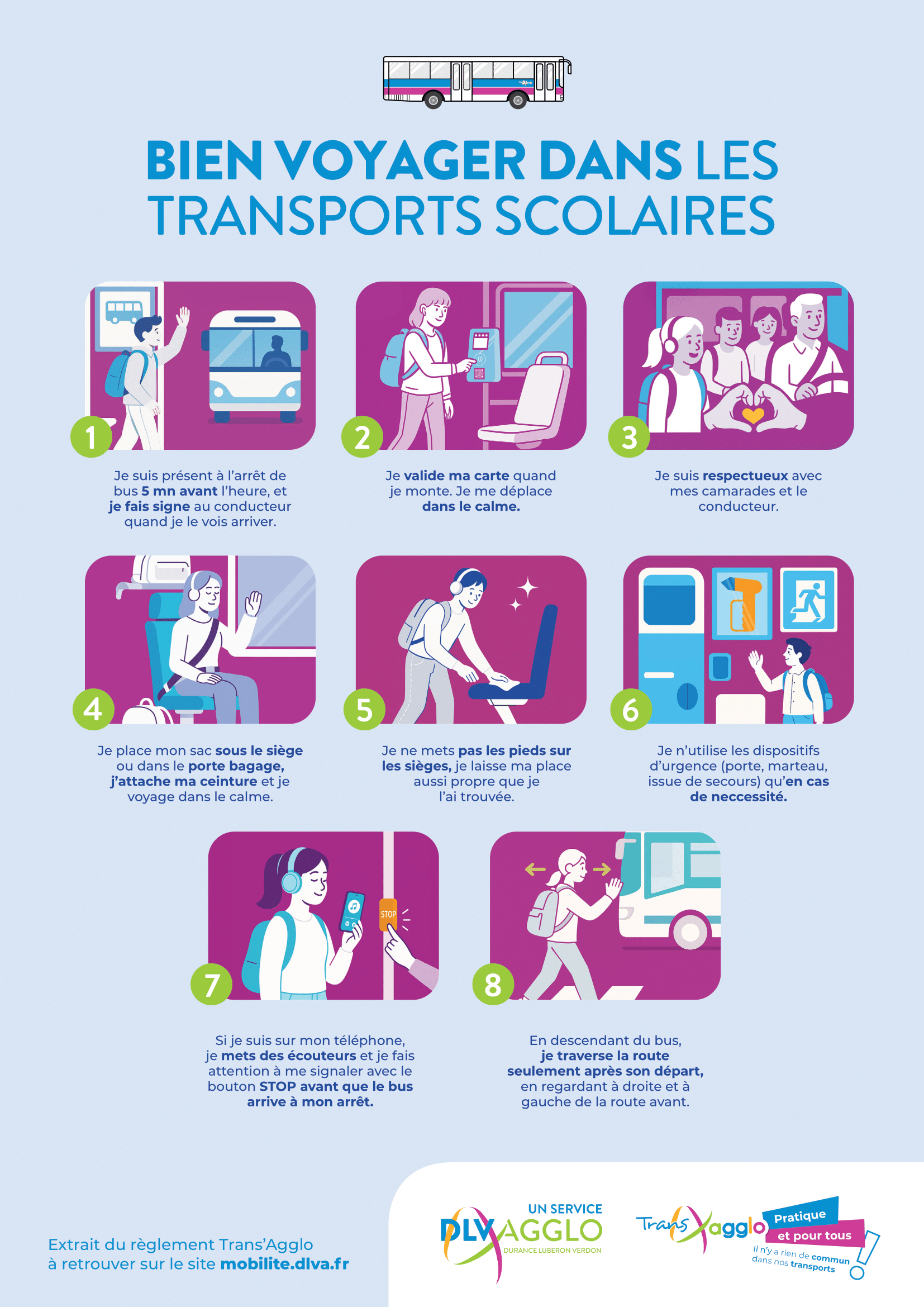 Bien voyager dans les véhicules du Trans'Agglo