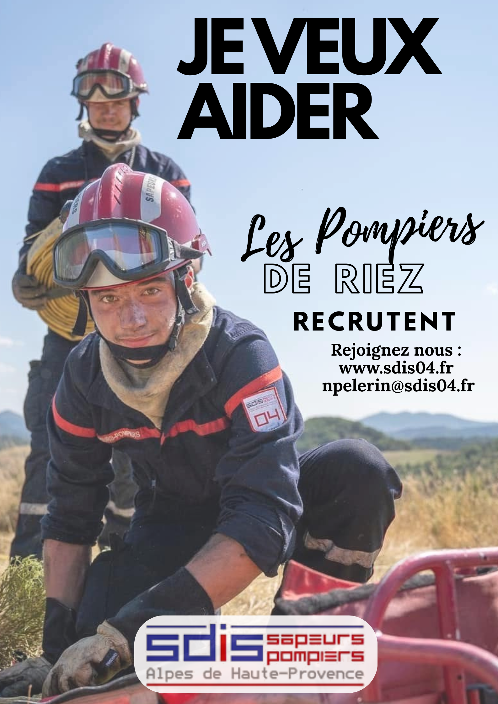 affiche recrutement pompier riez