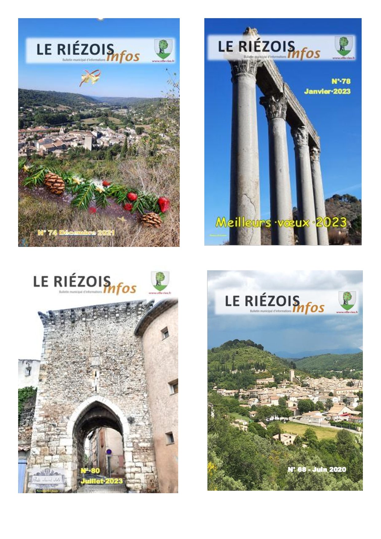 image de 4 bulletins municipaux Le Riézois à titre d'exemple