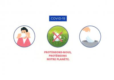 jeter les masque à la poubelle