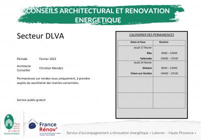 PERMANENCE EN CONSEILS ARCHITECTURAL ET RENOVATION ENERGETIQUE