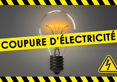 Coupure d'électricité le 08 février de 9h à 16h00