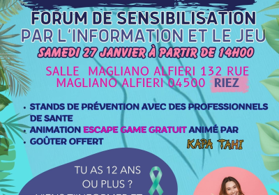 Forum de sensibilisation sur le cancer du col de l'utérus le 27 janvier à 14h