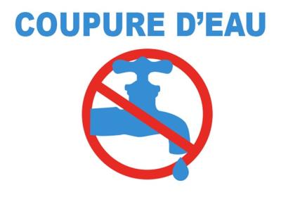 Coupure d'eau le 05 février de 9h à 13h