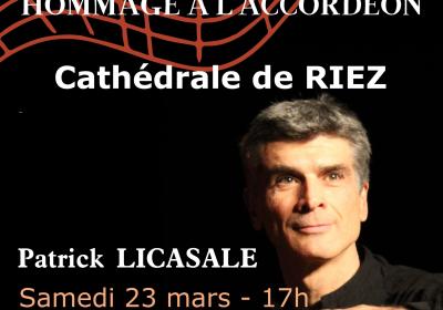 Concert de Patrick LICASALE le 23 mars à 17h à la Cathédrale de Riez