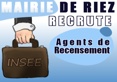 Mairie de Riez recrute : Agents de recensement