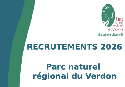 Recrutements 2026 - Parc naturel du Verdon
