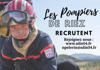 Les pompiers de Riez recrutent 2026