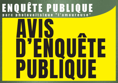 avis d'enquête publique sur la construction d'un parc photovoltaïque