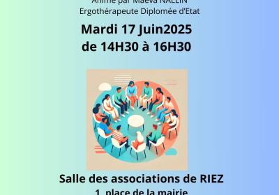 Atelier collectif pour les aidants : la prévention des chutes à domicile_Riez - Atelier collectif pour les aidants : la prévention des chutes à domicile_Riez