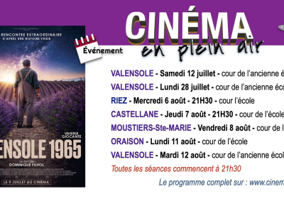 Cinéma en plein air_Riez - Cinéma de pays