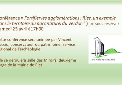 Conférence - Riez