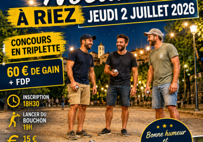 affiche soirée pétanque 2 juillet riez
