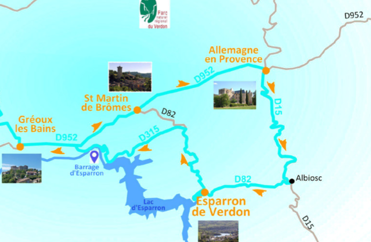 Route du Lac d'Esparron - Circuit