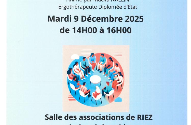 affiche atelier 9 décembre riez - Atelier