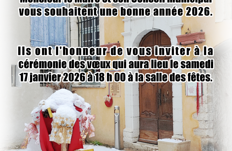 Affiche voeux du maire 2026 - Voeux