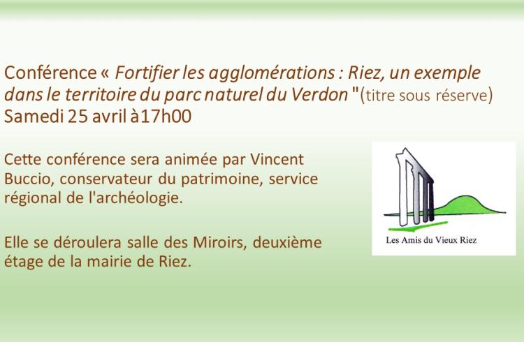 Conférence - Riez