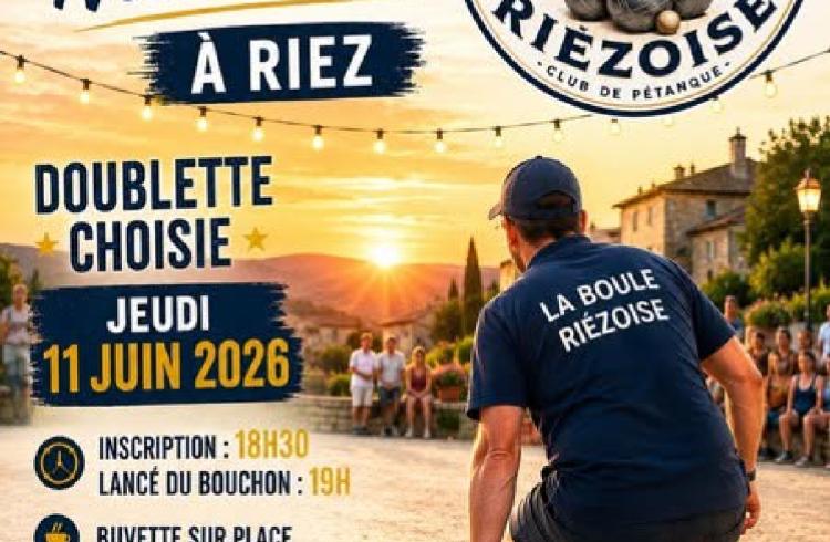 affiche Concours de boules du 11 juin 2026 La boule riézoise
