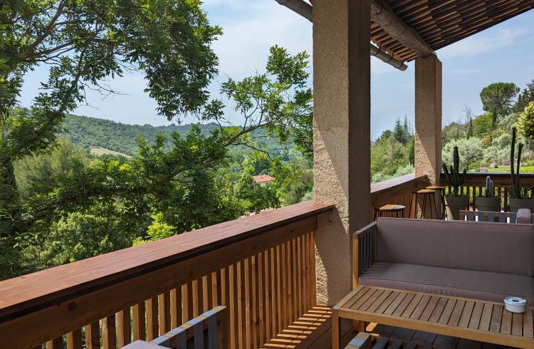 Terrasse Chambre Colonnes - 