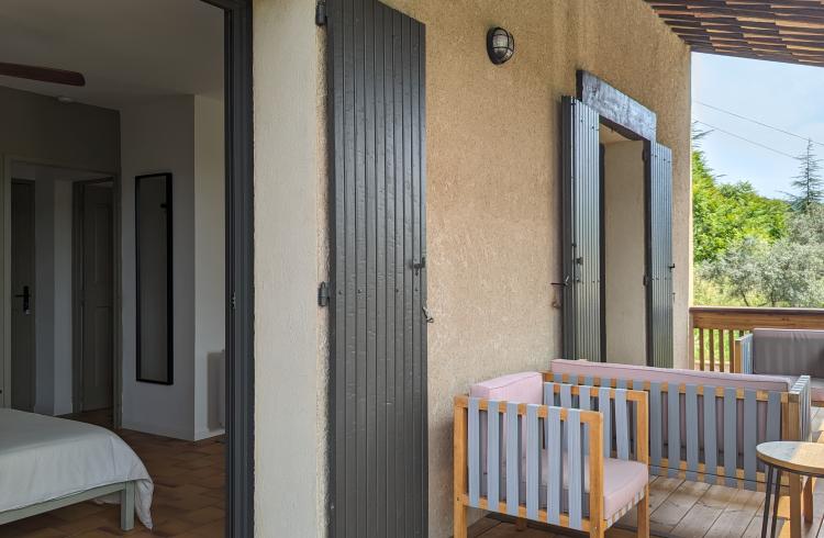 Terrasse Chambre Colonnes - 