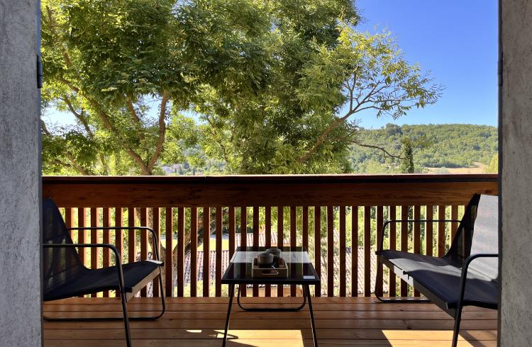 Terrasse Chambre Colonnes - 