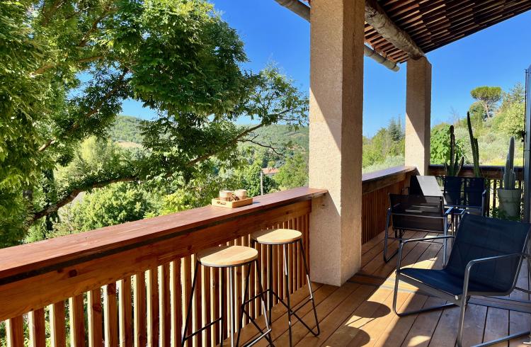 Terrasse Chambre Colonnes - 